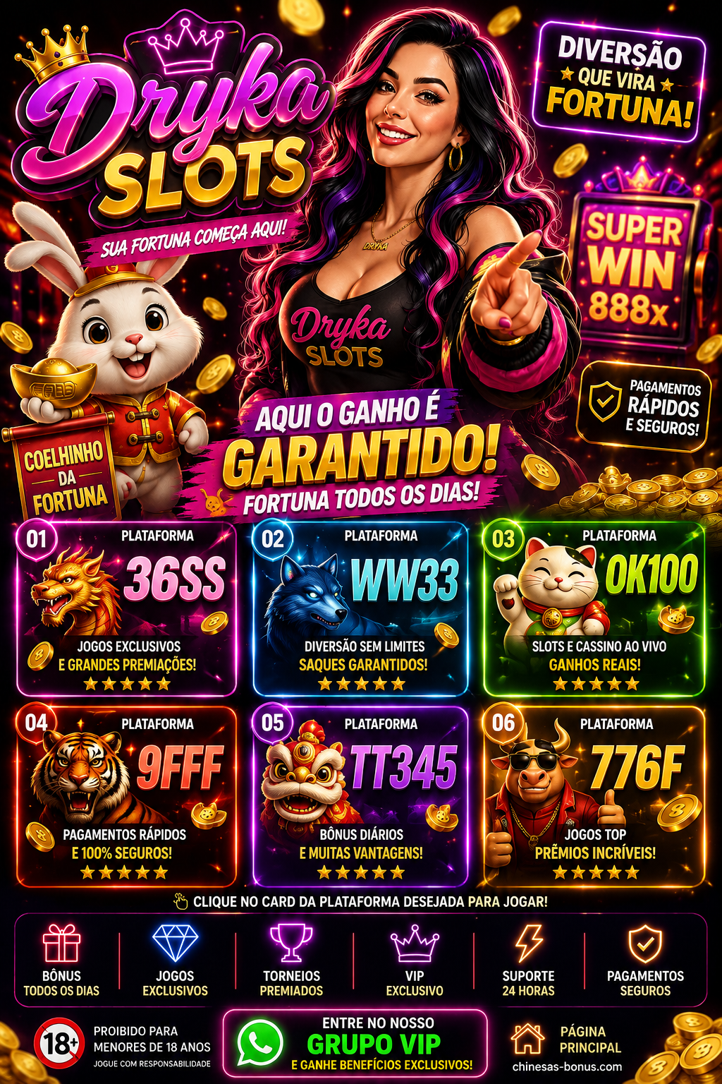 Dryka Slots - 6 plataformas